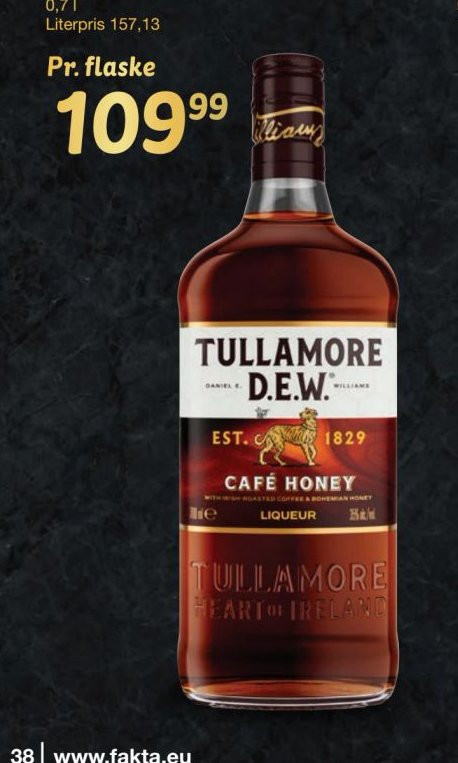 Tullamore Dew Café Honey kaffelikør 35% – fakta Tyskland