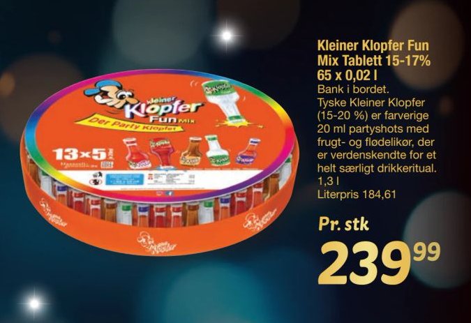 Kleiner Klopfer Fun Mix Tablett 15-17% – fakta Tyskland