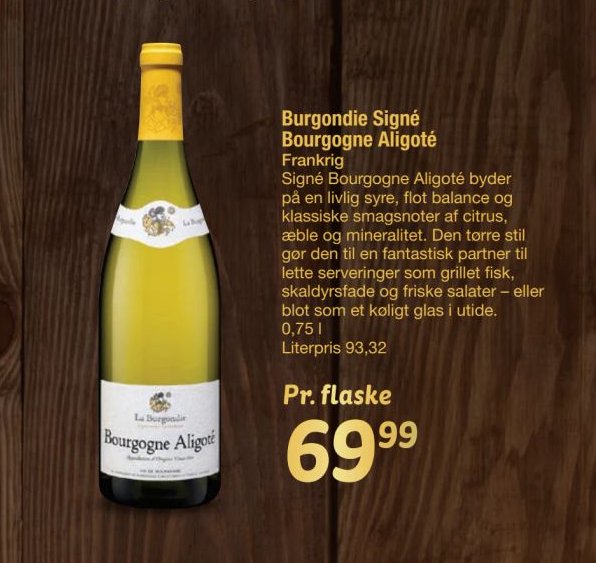 Burgondie Signé Bourgogne Aligoté – fakta Tyskland