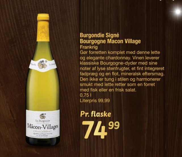 Burgondie Signé Bourgogne Macon Village – fakta Tyskland
