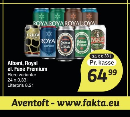 Albani, Royal el. Faxe Premium – fakta Tyskland