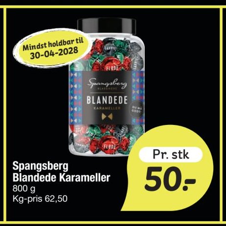 Spangsberg Blandede Karameller – fakta Tyskland
