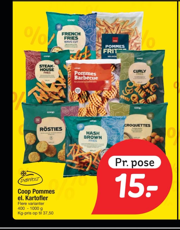 Coop Pommes el. Kartofler – fakta Tyskland