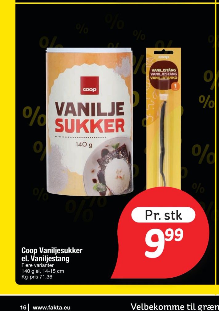 Coop Vaniljesukker el. Vaniljestang – fakta Tyskland
