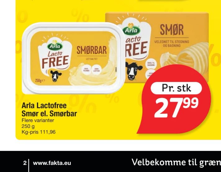 Arla Lactofree Smør el. Smørbar – fakta Tyskland