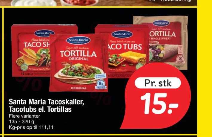 Santa Maria Tacoskaller, Tacotubs el. Tortillas – fakta Tyskland