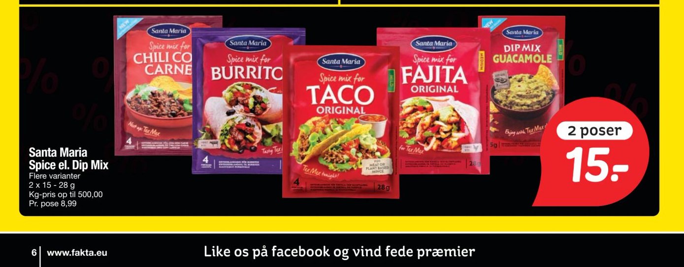Santa Maria Spice el. Dip Mix – fakta Tyskland