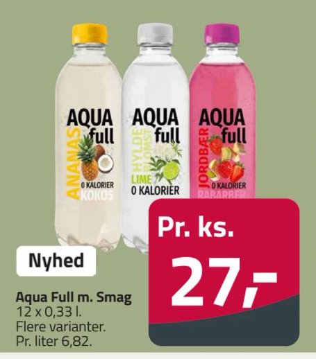 Aqua Full m. Smag 12 x 0,33 l. Flere varianter. – Fleggaard