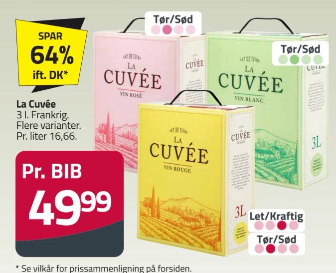 La Cuvée 3 l. Frankrig. Flere varianter. – Fleggaard
