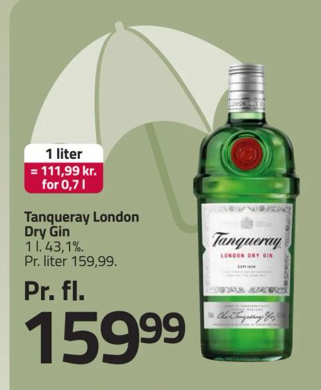 Tanqueray London Dry Gin 1 l – Fleggaard
