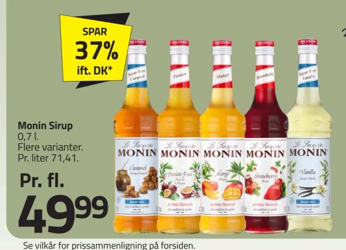 Monin Sirup 0,7 l – Fleggaard
