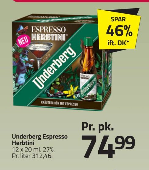 Underberg Espresso Herbtini 12 x 20 ml – Fleggaard