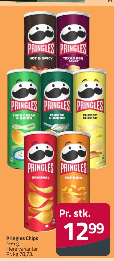 Pringles Chips 165 g. Flere varianter – Fleggaard