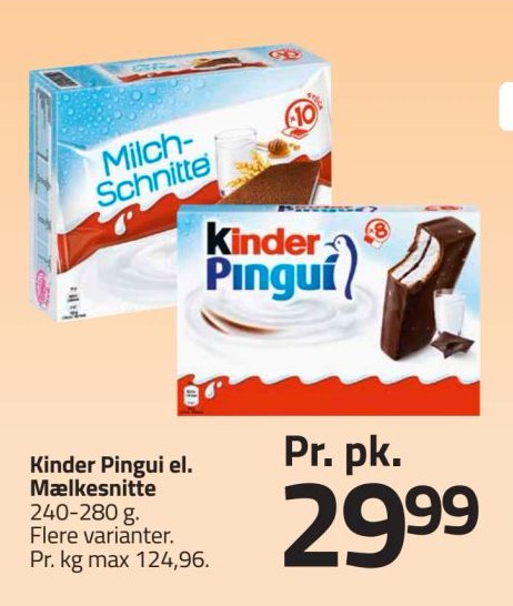 Kinder Pingui el. Mælkesnitte – Fleggaard