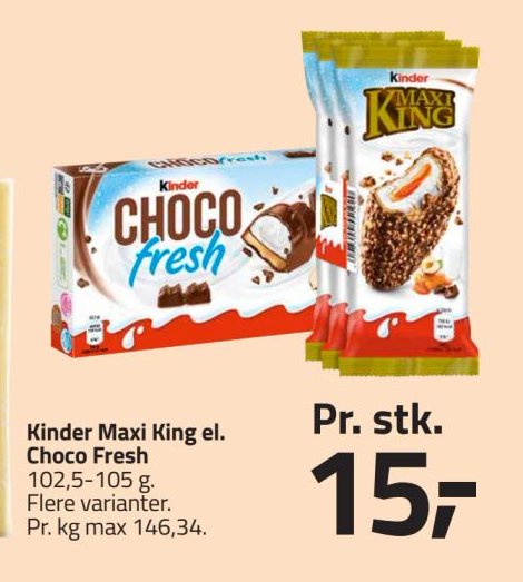 Kinder Maxi King el. Choco Fresh – Fleggaard