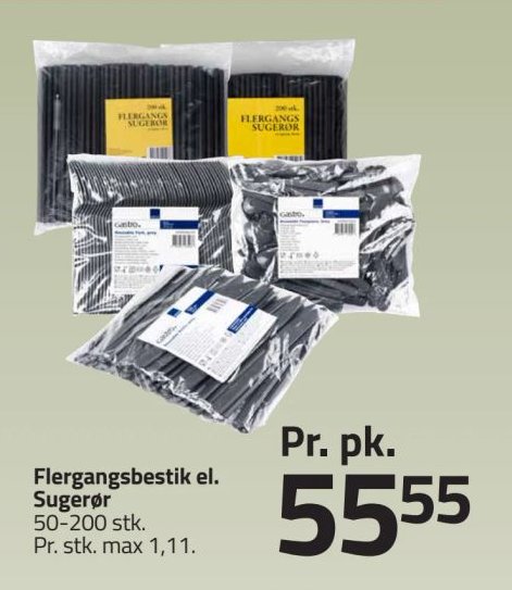 Flergangsbestik el. Sugerør – Fleggaard