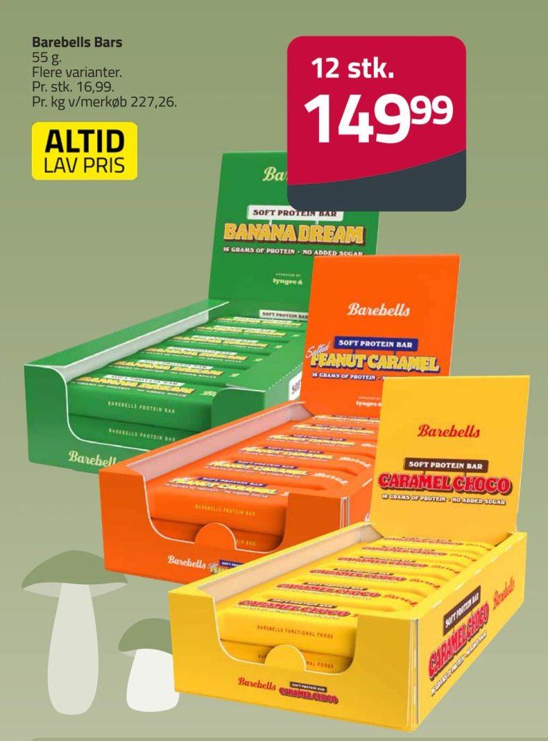 Barebells Bars 55 g Flere varianter – Fleggaard