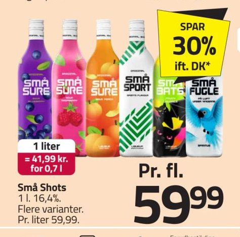 Små Shots 1 l – Fleggaard