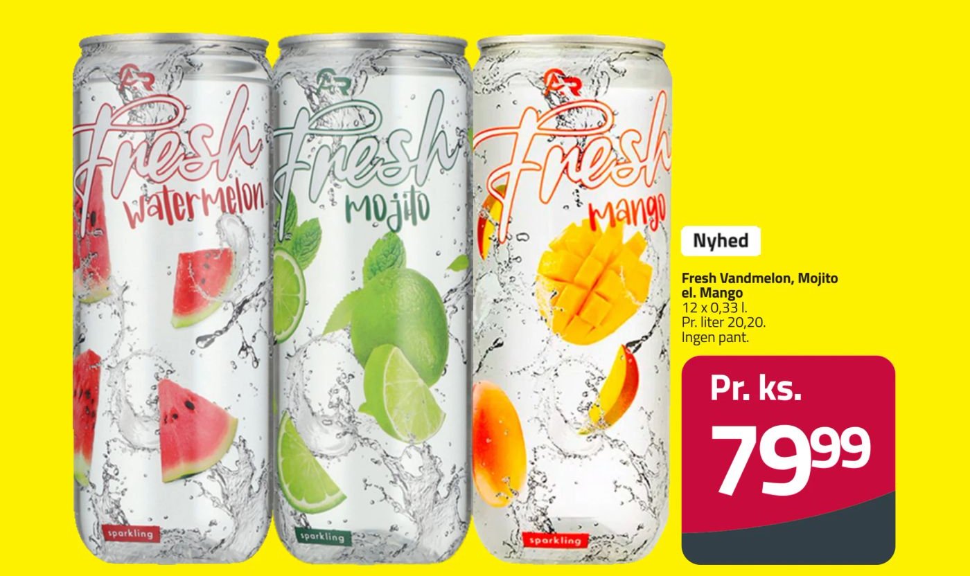 Fresh Vandmelon, Mojito el. Mango – Fleggaard