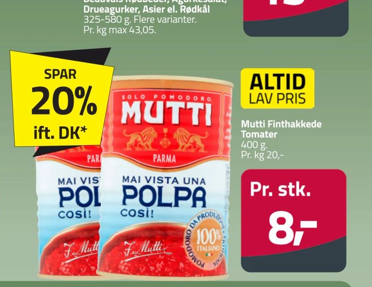 Mutti Finthakkede Tomater – Fleggaard