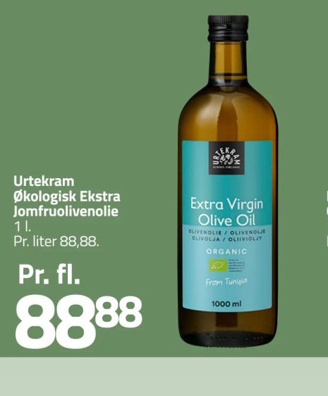 Urtekram Økologisk Ekstra Jomfruolivenolie – Fleggaard