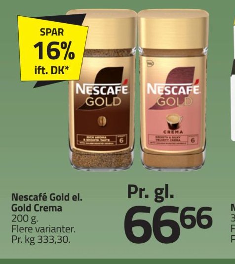 Nescafé Gold el. Gold Crema – Fleggaard