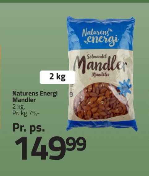 Naturens Energi Mandler – Fleggaard