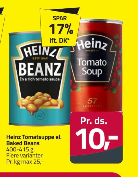 Heinz Tomatsuppe el. Baked Beans – Fleggaard