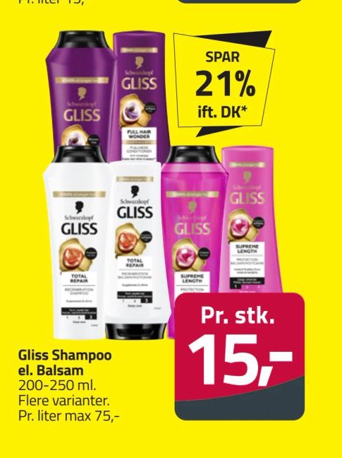 Gliss Shampoo el. Balsam – Fleggaard