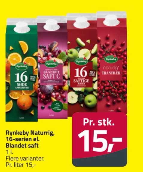 Rynkeby Naturrig, 16-serien el. Blandet saft – Fleggaard