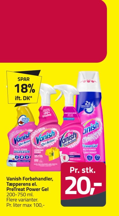 Vanish Forbehandler, Tæpperens el. PreTreat Power Gel – Fleggaard
