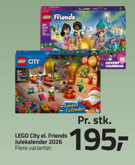 LEGO City el. Friends Julekalender 2026 – Fleggaard