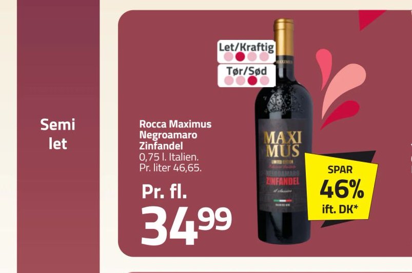 Rocca Maximus Negroamaro Zinfandel – Fleggaard