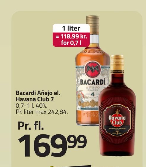 Bacardi Añejo el. Havana Club 7 – Fleggaard