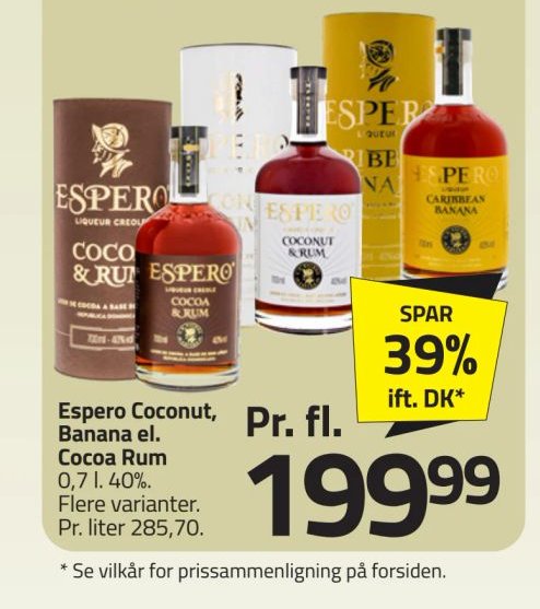 Espero Coconut, Banana el. Cocoa Rum – Fleggaard