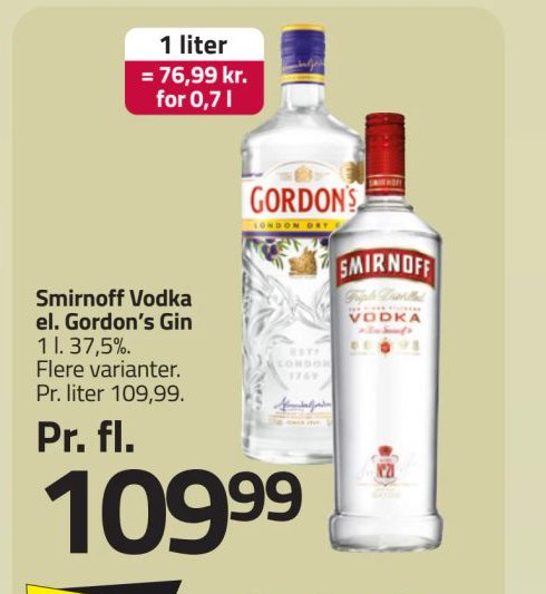 Smirnoff Vodka el. Gordon’s Gin – Fleggaard