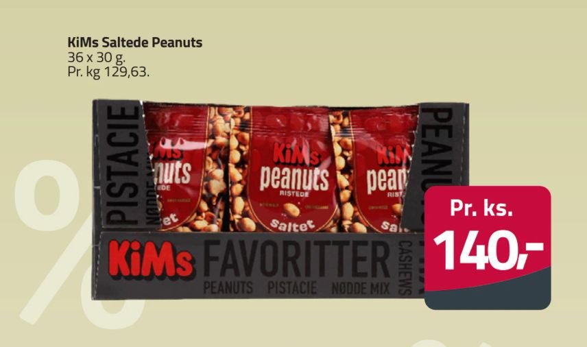 KiMs Saltede Peanuts – Fleggaard