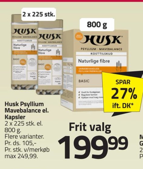 Husk Psyllium Mavebalance el. Kapsler – Fleggaard