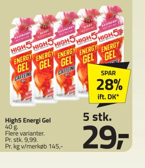 High5 Energi Gel – Fleggaard