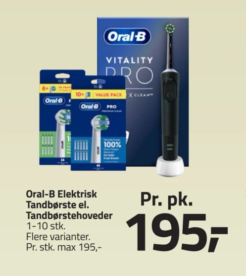 Oral-B Elektrisk Tandbørste el. Tandbørstehoveder – Fleggaard