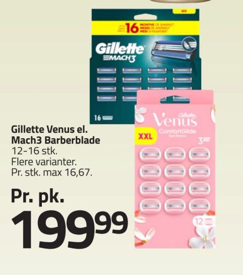 Gillette Venus el. Mach3 Barberblade – Fleggaard