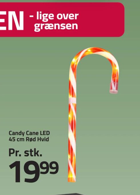 Candy Cane LED 45 cm Rød Hvid – Fleggaard