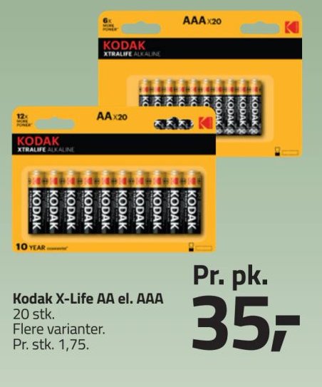 Kodak X-Life AA el. AAA – Fleggaard