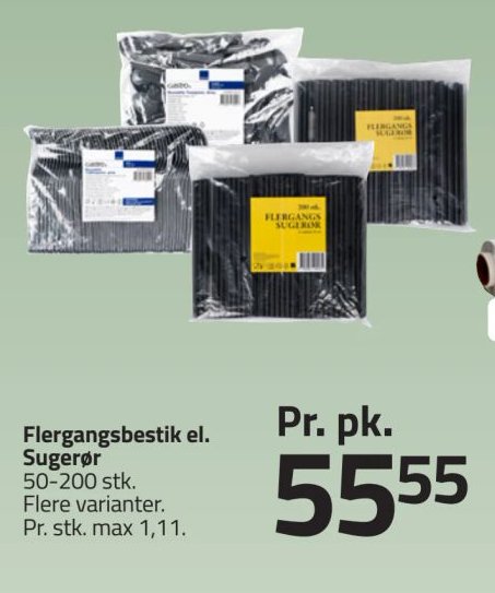 Flergangsbestik el. Sugerør – Fleggaard