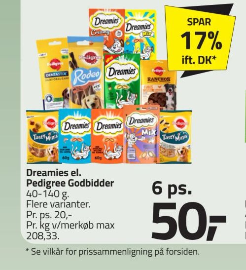 Dreamies el. Pedigree Godbidder – Fleggaard