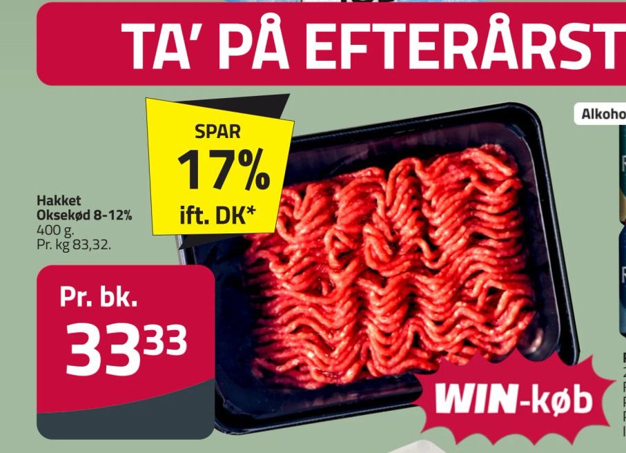Hakket Oksekød 8-12% – Fleggaard