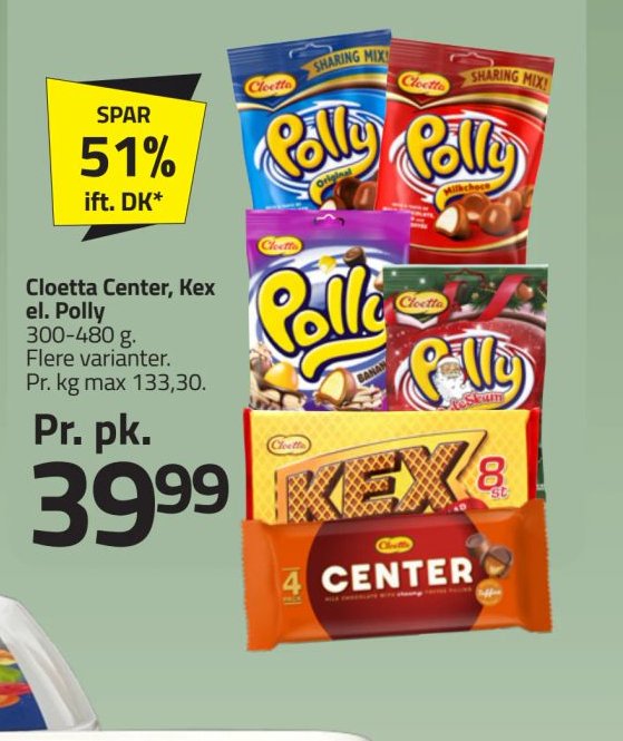 Cloetta Center, Kex el. Polly – Fleggaard