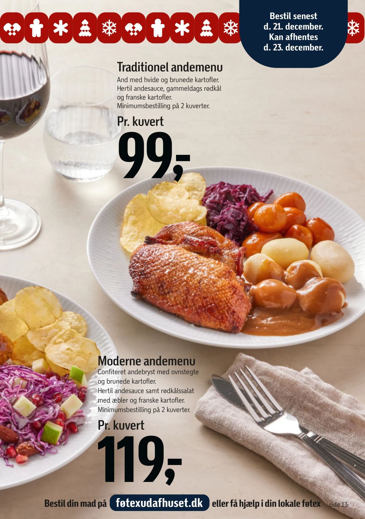 Traditionel andemenu – Føtex