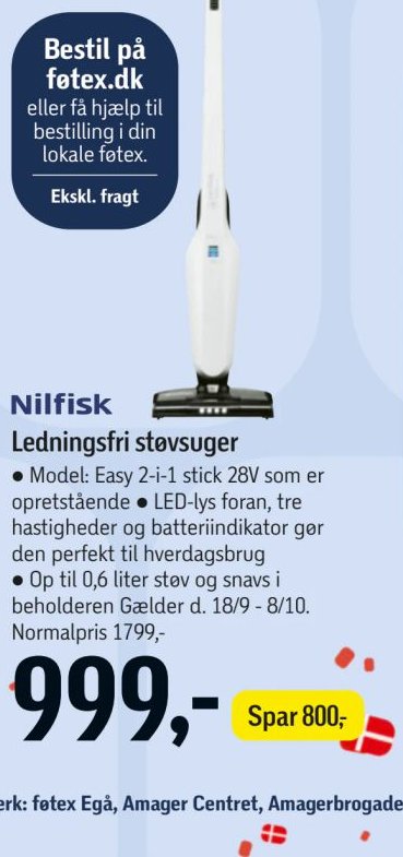 Nilfisk Ledningsfri støvsuger – Føtex