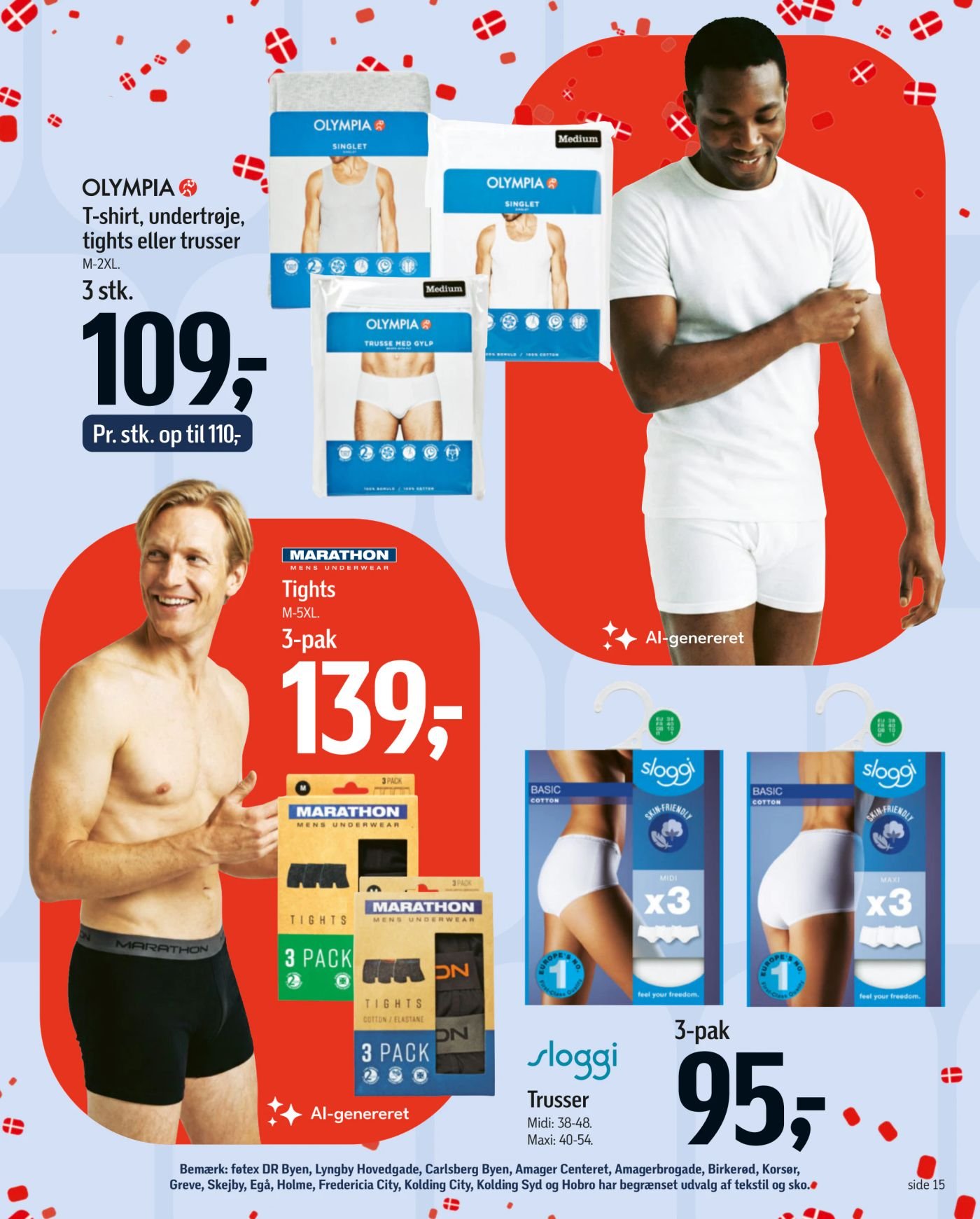 MARATHON Tights M-5XL 3-pak – Føtex
